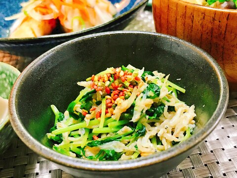 簡単♡豆苗のじゃこ炒め